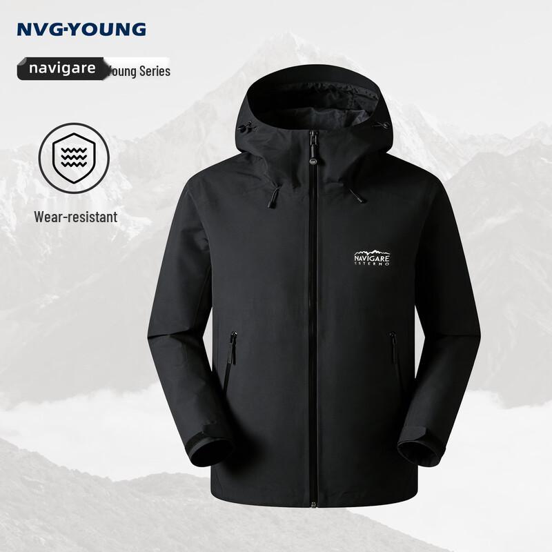 NVG·YOUNG Men s Hooded Windproof Outdoor Jacket M