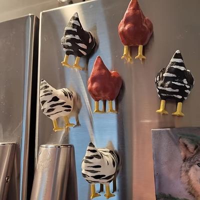 1/3PCS Fridge Magnets For Kitchen Chicken Butt Design Gift Decor For Christmas Home Decor Magnetic Decorative Simulation