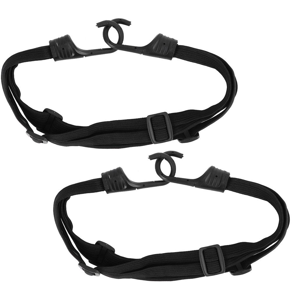 2Pcs Helmet Bandage Motorcycle Helmet Buckle Bundling Belt Elastic Rope Electric Accessoryblack