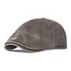 Side Letter Sticker Duckbill Hats Solid Color British Painters Hat Retro Newsboy Cap  for Men Women