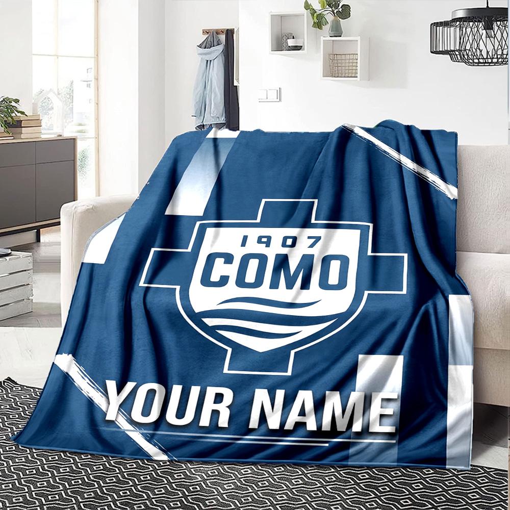 1pc Como1907 Blanket with Custom Name, Gift, for Men and Women, Soft Blanket, Good for Sofa Bed Couch Travel, Lightweight Flannel Blanket