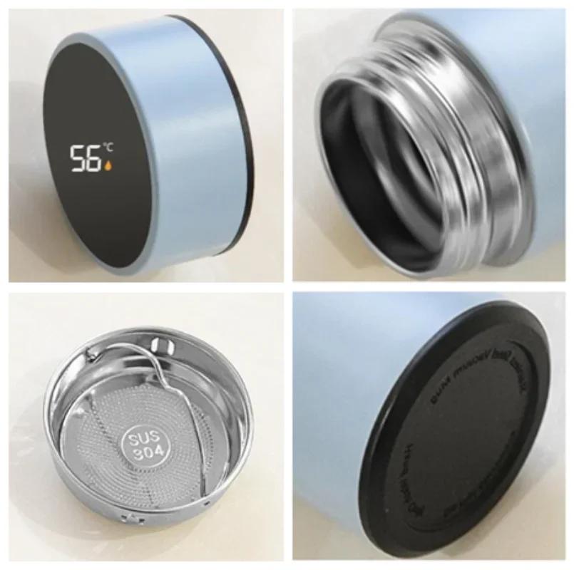 Intelligent mini pocket thermos cup 200ml temperature display water bottle stainless steel vacuum bottle thermos bottle