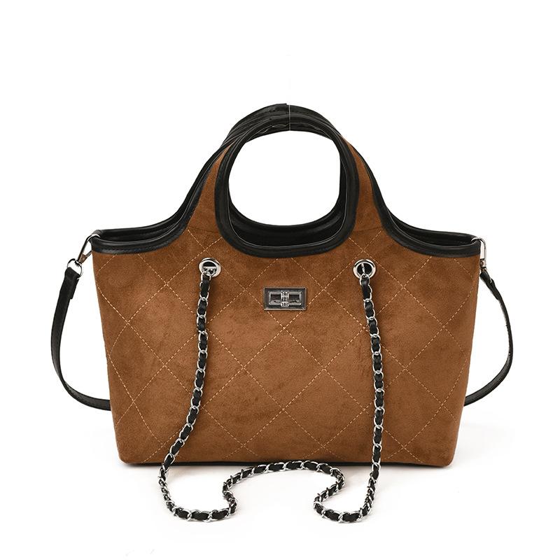Large-capacity Commuter Tote Bag, Retro Suede Underarm Bag, Commuter Single-shoulder Handbag