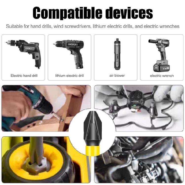 10Pcs Crossing Head Screwdriver Bit Set for Electrician 1/4inch Hexagonal Shank Magnetic Crossing Screw Driver Attachment