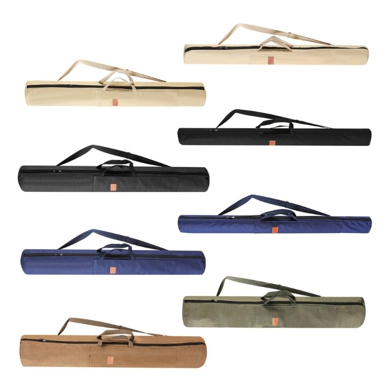 Fishing Rod Carrying Case Outdoor Fishing Rod Storage Bag Organizers Portable Folding Canvas Fishing Tackle Bag