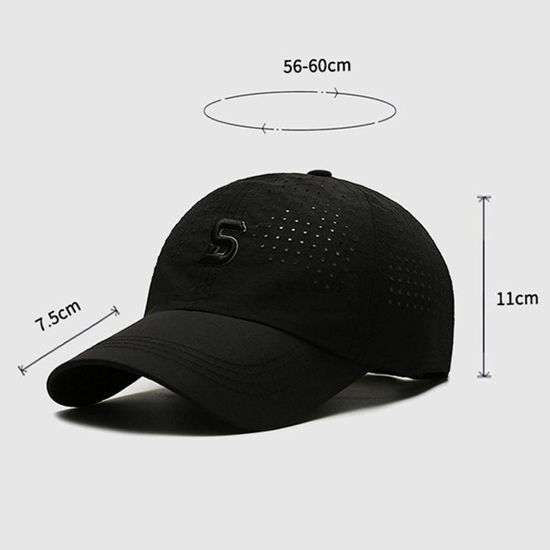 Male Baseball Cap Embroidery Irregular Quick-Drying Cap Breathable Sun Hat Outdoor Cap