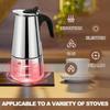 2/4/6 Cups Stainless Steel Moka Pot , Coffee Maker Mocha Pot,Italian Coffee Machine Fit Induction Cookers Coffee Accessories
