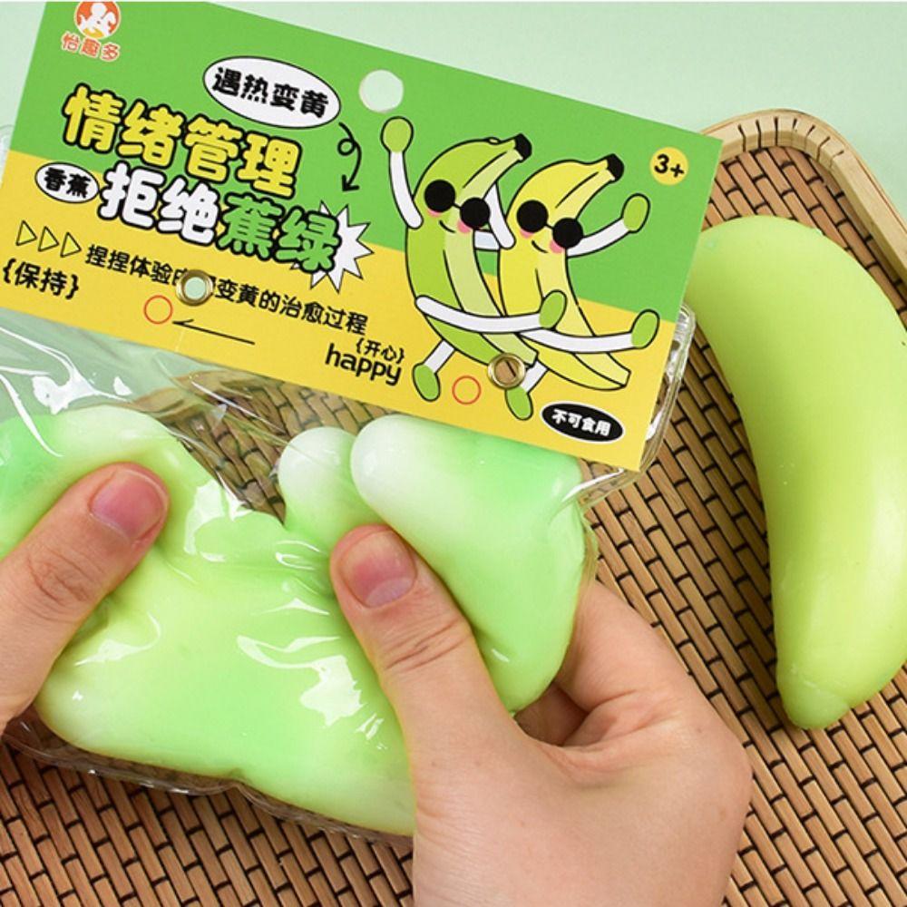 Temperature Variation Banana Squeeze Toy Slow Rebound Mango Pinch Toy Interesting   Practical Jokes