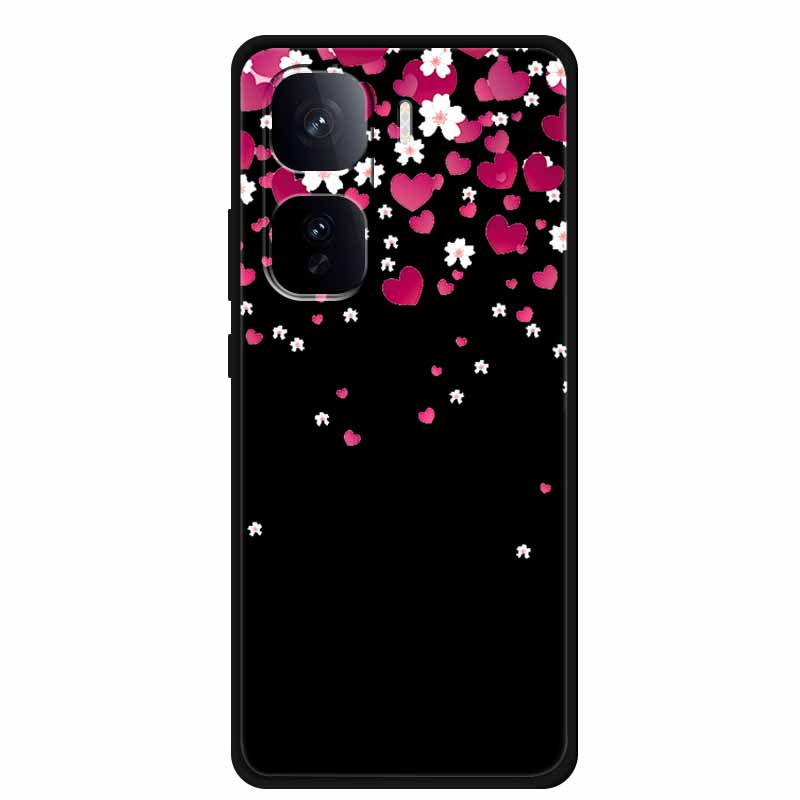 Black Silicone Case For Vivo iQOO Neo 10 Pro Plus Case Cartoon Coque Soft Back Cover For Vivo iQOO Neo 9s Pro Plus Case Funda
