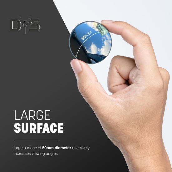 Adjustable Car Blind Spot Mirrors Wide-Angle View Frameless Design Universal Fit Simple Installation 360-degree Rotatable Convex Mirror