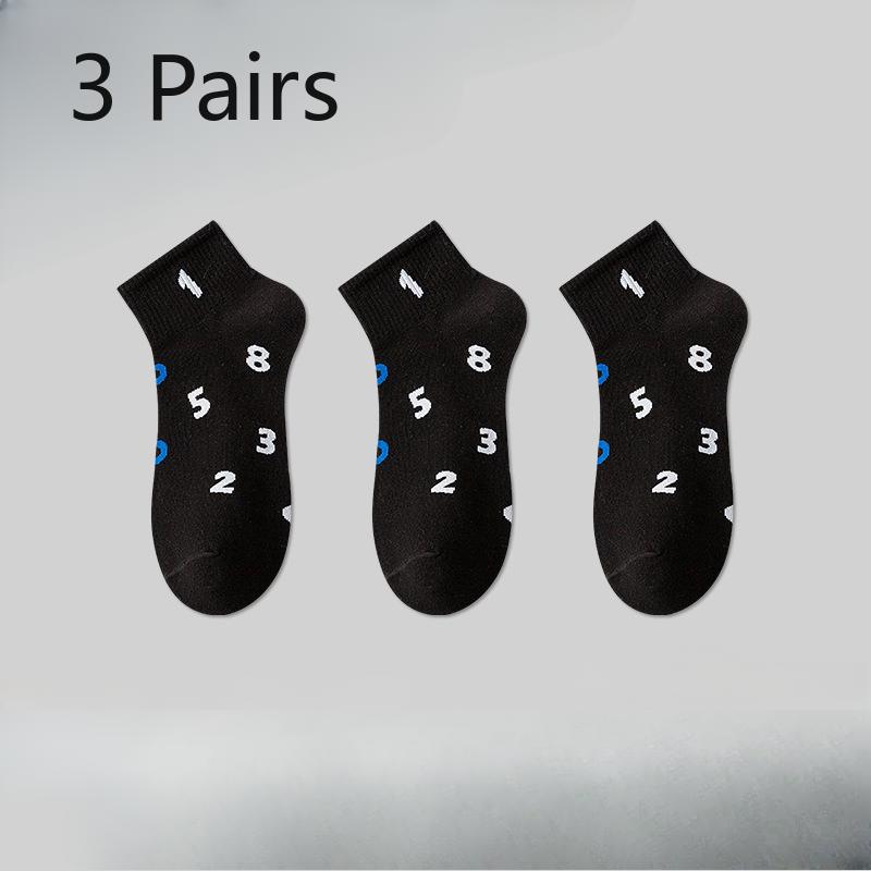 3 Pairs of Boys Spring and Summer Thin Cotton Antiodor Sports 7a Antibacterial Socks