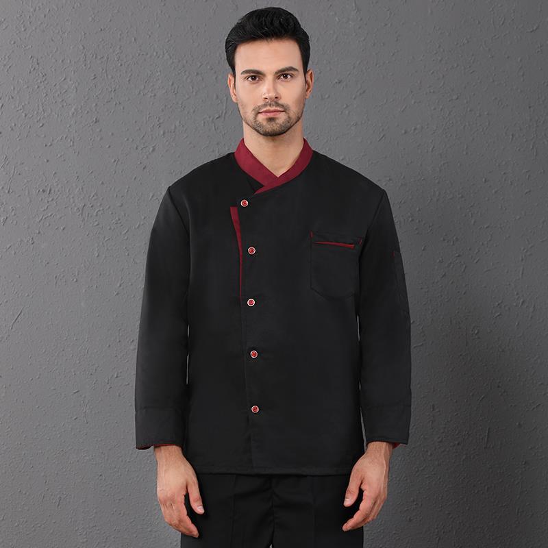 

Одежда для поваров с длинными рукавами, осенняя рабочая одежда для столовой в отеле и кухни 3XL