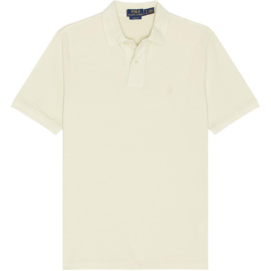 Polo Ralph Lauren Solid Color Embroidered Logo Short Sleeve Polo Shirt Men Tops Beige 710965380-007