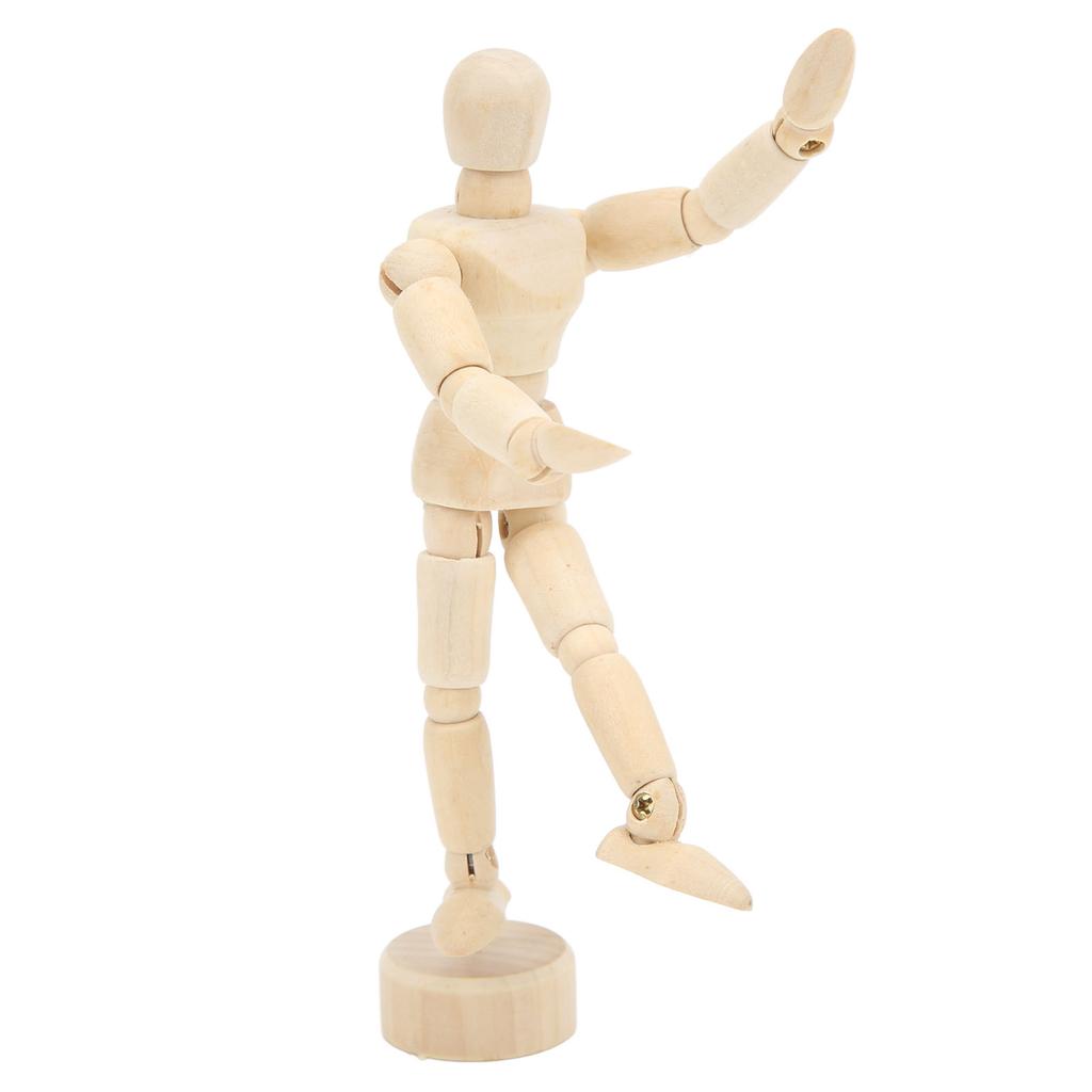 Dřevěná figurína 14 otočných kloubů Kreslicí figurína Lidské tělesné proporce Přenosná umělecká figurína pro umělce Pro skicování