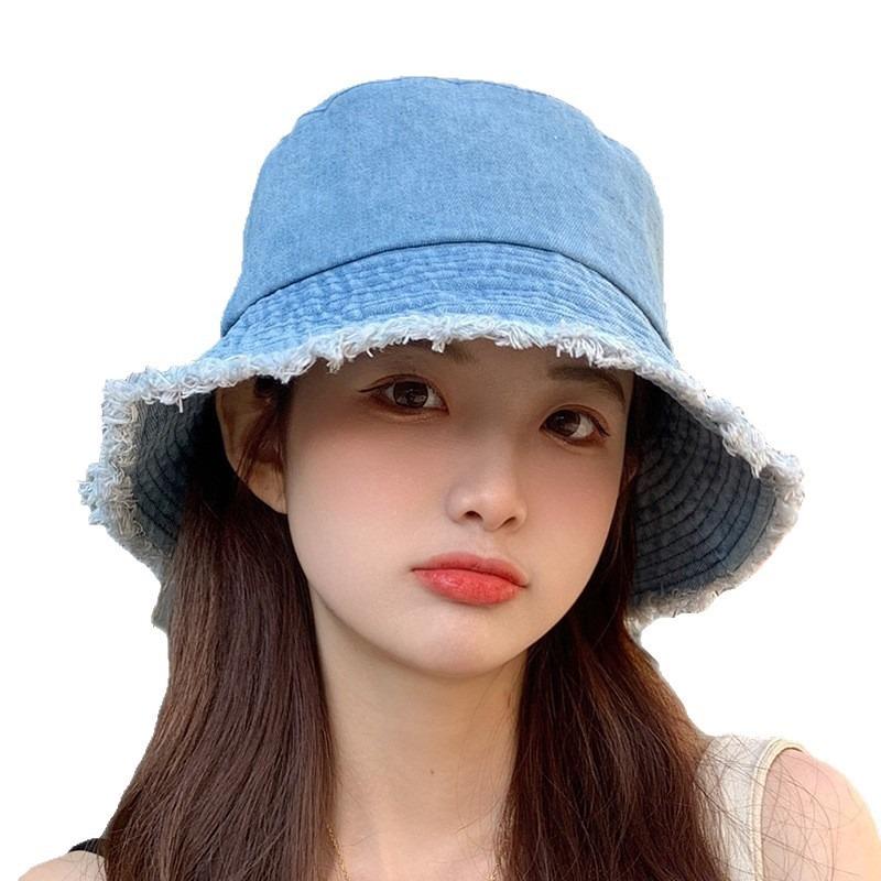 Outdoor cowboy bucket hat women's summer sunshade UV protection sun hat trendy hat word men