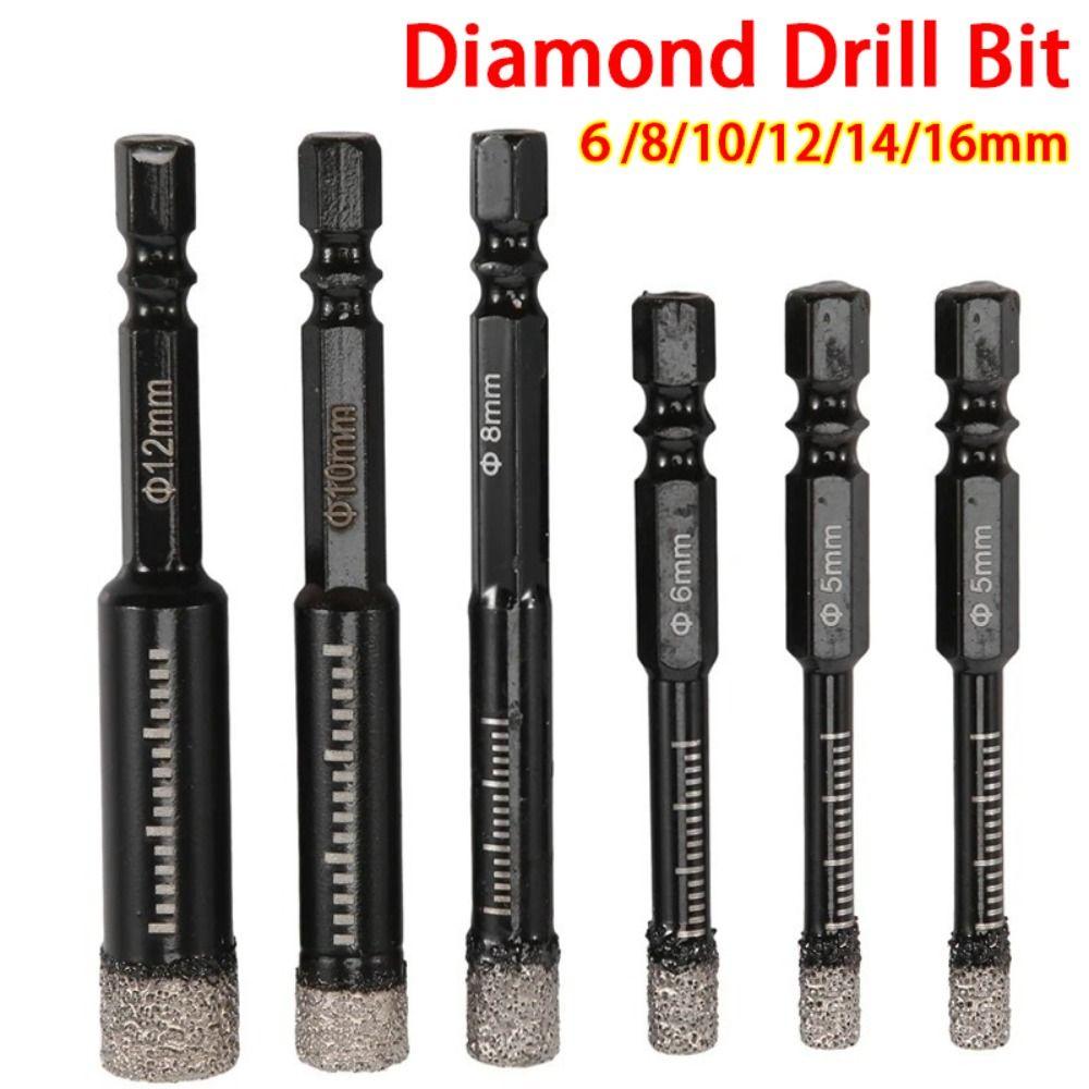 Hex Shank Tile Hole Opener 5-16mm Diamond Drill Bit  for Granite Ceramic Tile Stone Glass