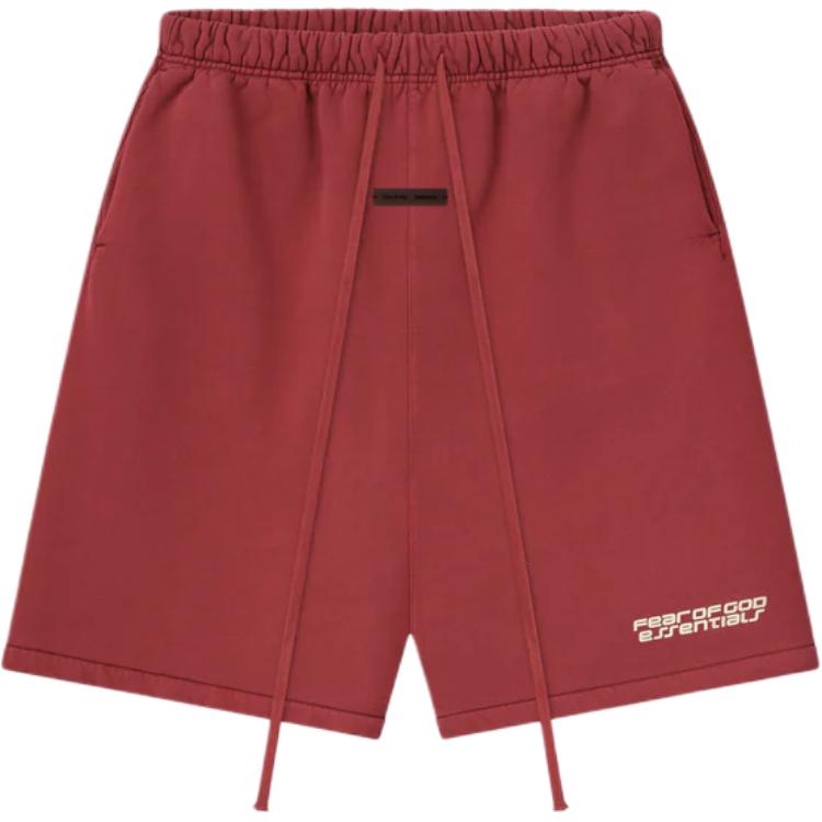 Fear of God Essentials Relaxed Sweatshort Crimson Women Bottoms Red 160HO254711F 2XL