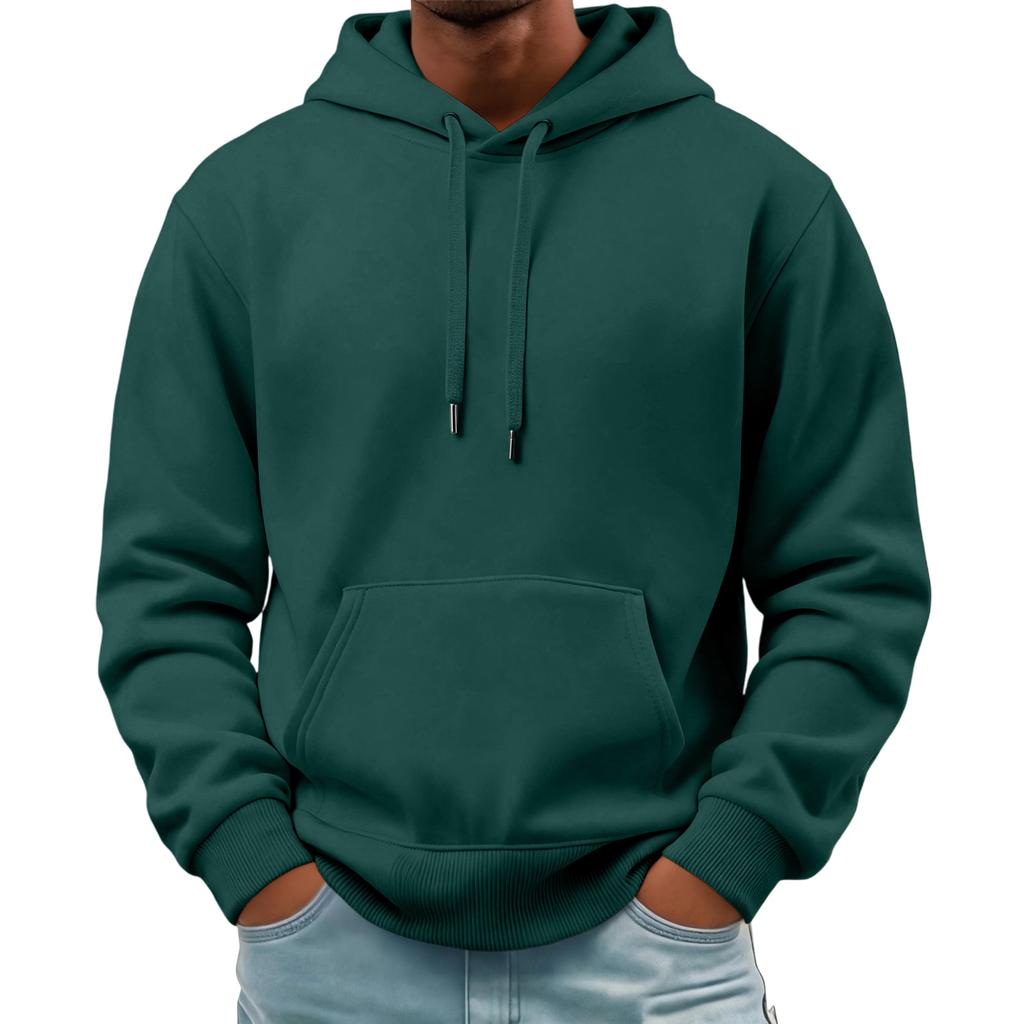 Men's Basic Long Sleeve Hoodie with Pocket