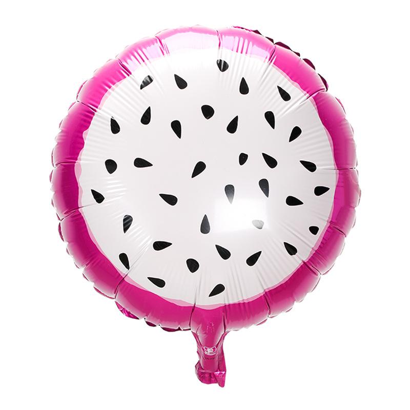 5Pcs 18Inch Fruit Watermelon Strawberry Orange Fruit Aluminum Foil Balloon Round Children'S First Birthday Party Decoration Toys