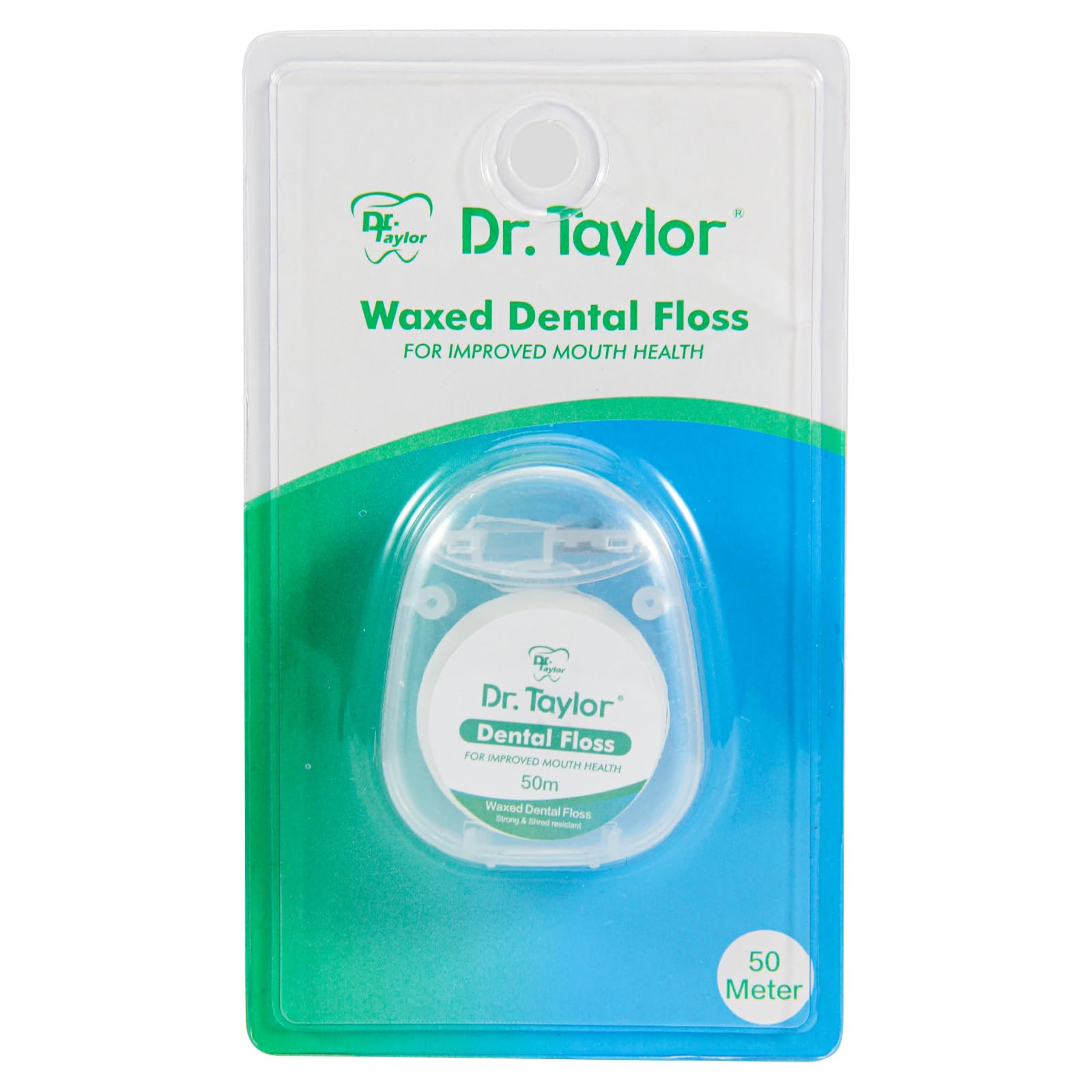 Dental mint 50 with carrying case floss, flavor, meters, waxed, (1) белый