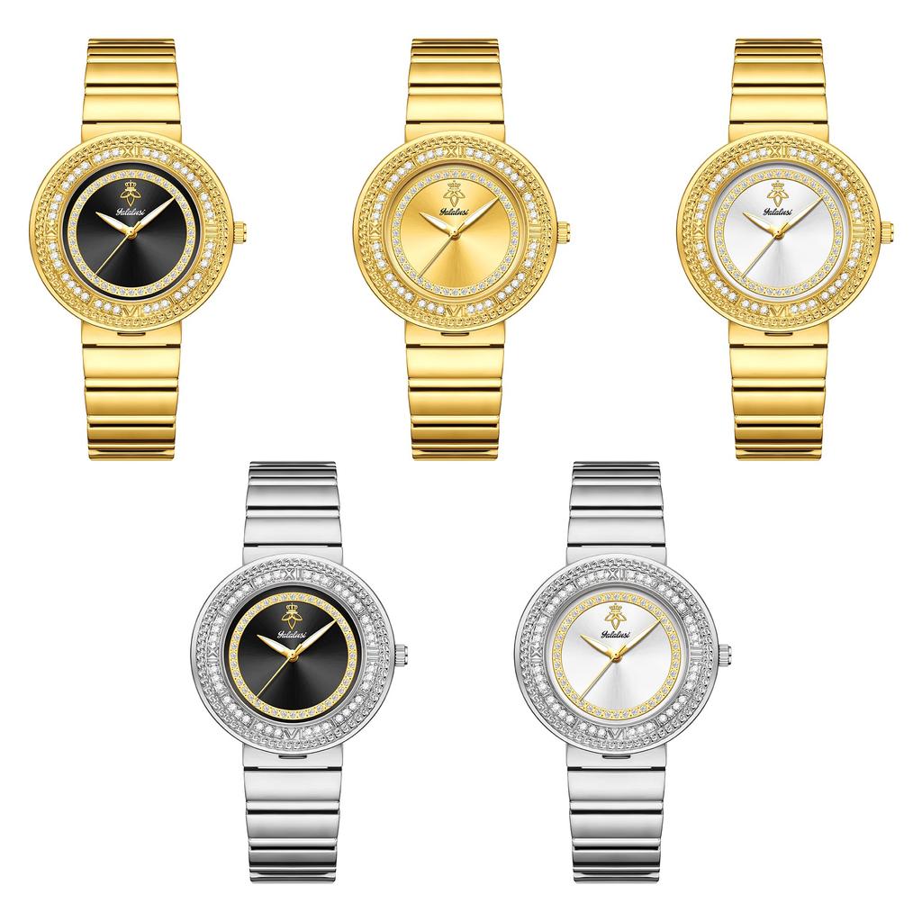 Women's Watch Brands: Luxury Diamond-Set Bracelet Watches Fashionable Quartz Water-Resistant Timepieces Gift Ideas Reloj Mujer