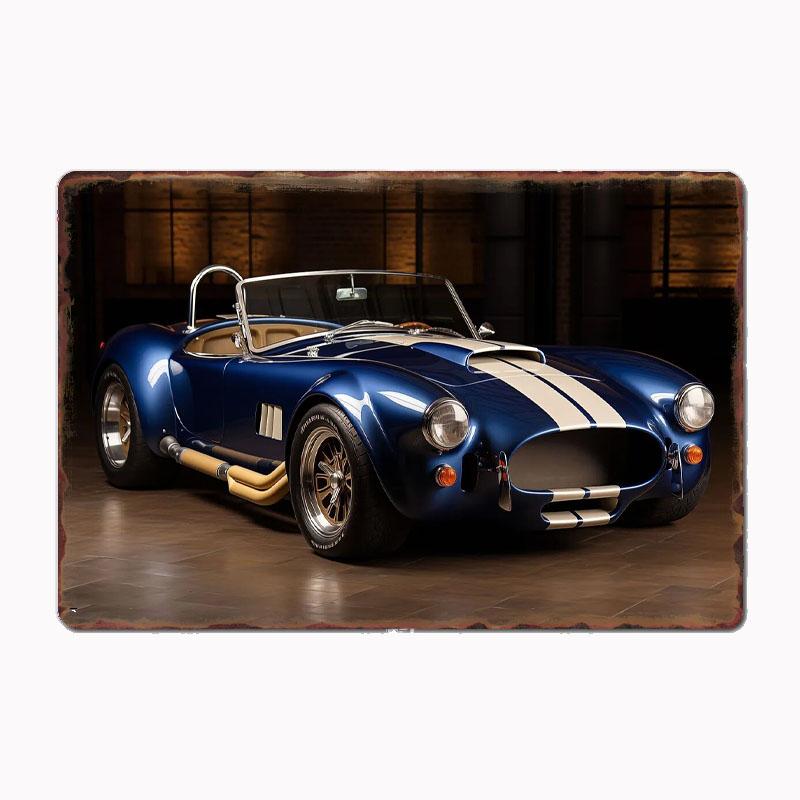Shelby GT350 Boss Mustang Classic Cobra Racing Car Metal Poster Sign Club Mural Wall Art Plaque Tin Room Decoration Home Decor