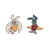 Cartoon Anime Angel Rabbit Enamel Pins Analog Horror Web Series Villain Character Brooches Lapel Badge Jewelry Gifts for Friends