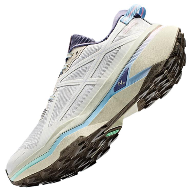 New Anta Hunter Fury 2 Anti Slip Wear Resistant Low Top Running Shoes Women's Beige Purple 122445502A-3