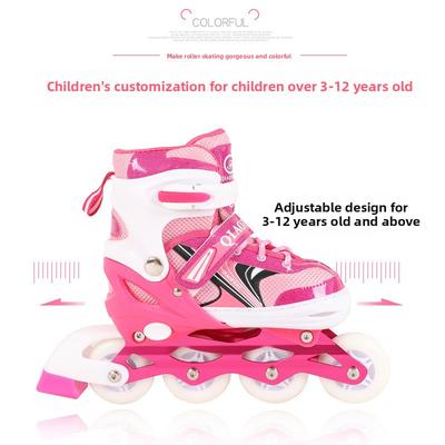 New Single-row Skates Children's Flash Wheel Set Adult PU Roller Skates Men's and Women's Speed Skating