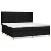 3128871 vidaXL Divan Bed with Mattress Black 200x200 Cm Fabric