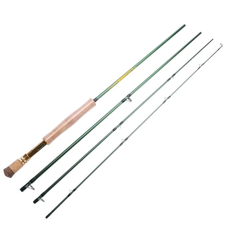 Canna Da Pesca A Mosca Sougayilang 2,7m 4 Pezzi – Ultra Leggera 109g In Fibra Di Carbonio, Con Manico In Sughero – Per Trota, Salmone, Viaggio E Principianti