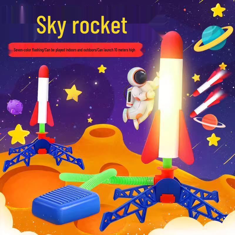 

Luminous Foot-Stomp Rocket Launcher Toy for Kids