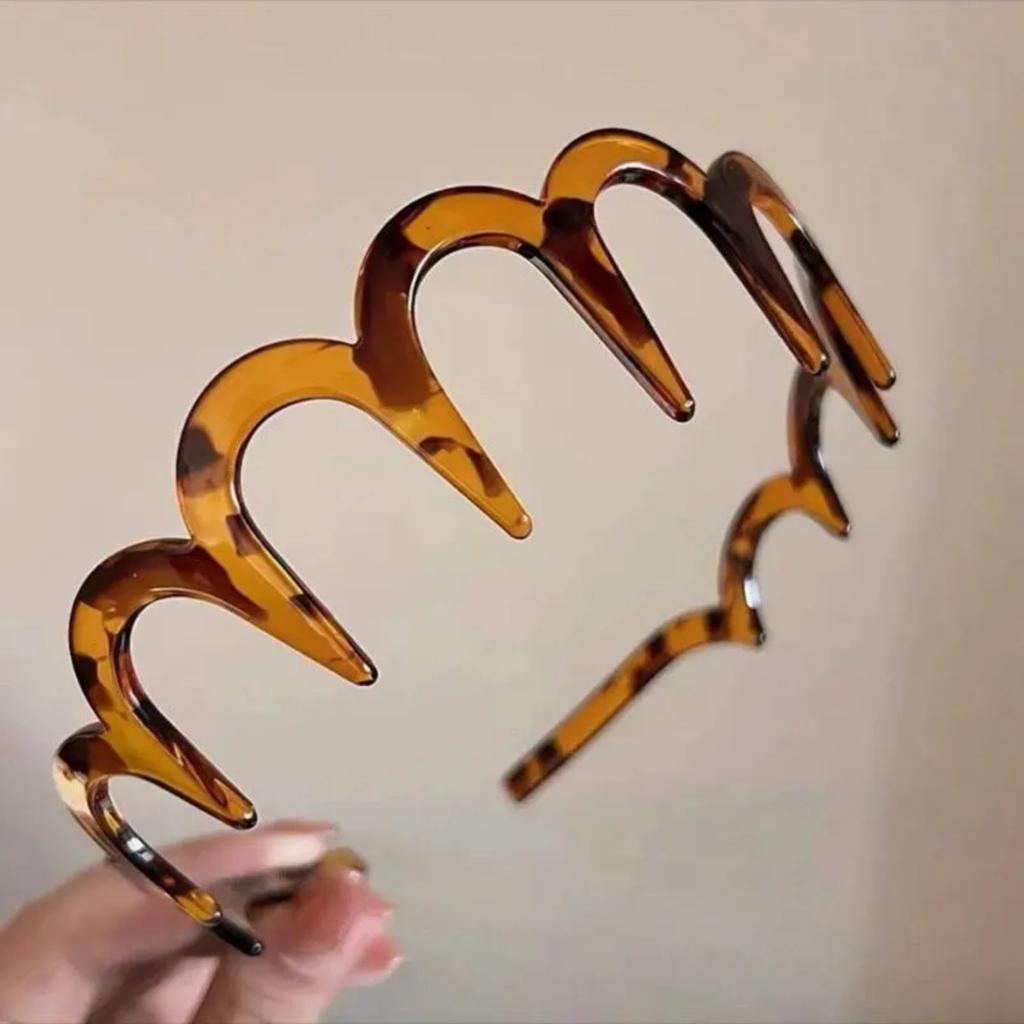 Plastic Toothed Wave Hairband, Unisex Headband