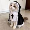 Cat Nun Costume Pet Clothes for Small Medium Dogs Cats, Funny Cosplay Photo Prop, Cute Novelty Outfit