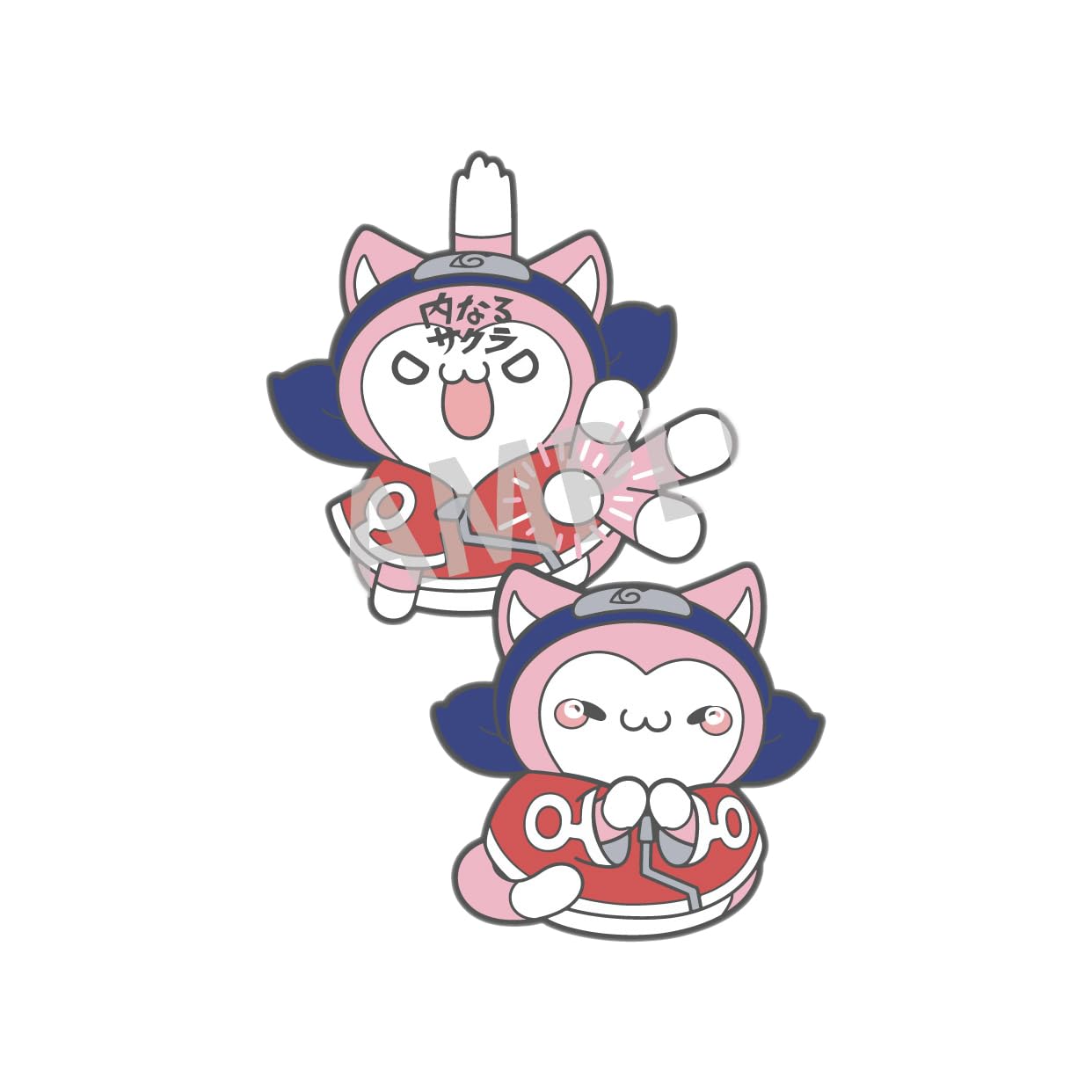 

MEGA CAT PROJECT NARUTO Коллекция значков Харуно Сакура 55 мм ПВХ раскрашенный значок Ньярто! Прибл.