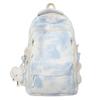 High value tie-dye backpack female niche trend large capacity student schoolbag leisure outdoor travel backpack male