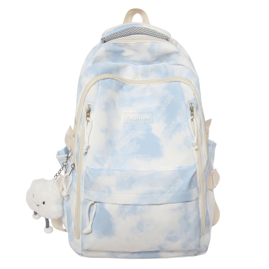 High value tie-dye backpack female niche trend large capacity student schoolbag leisure outdoor travel backpack male