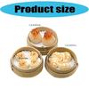 Detailed Miniature Steamer Buns Dumplings Set 1/12 Scale Doll House Realistic Kitchen Restaurant Scene Display Decors