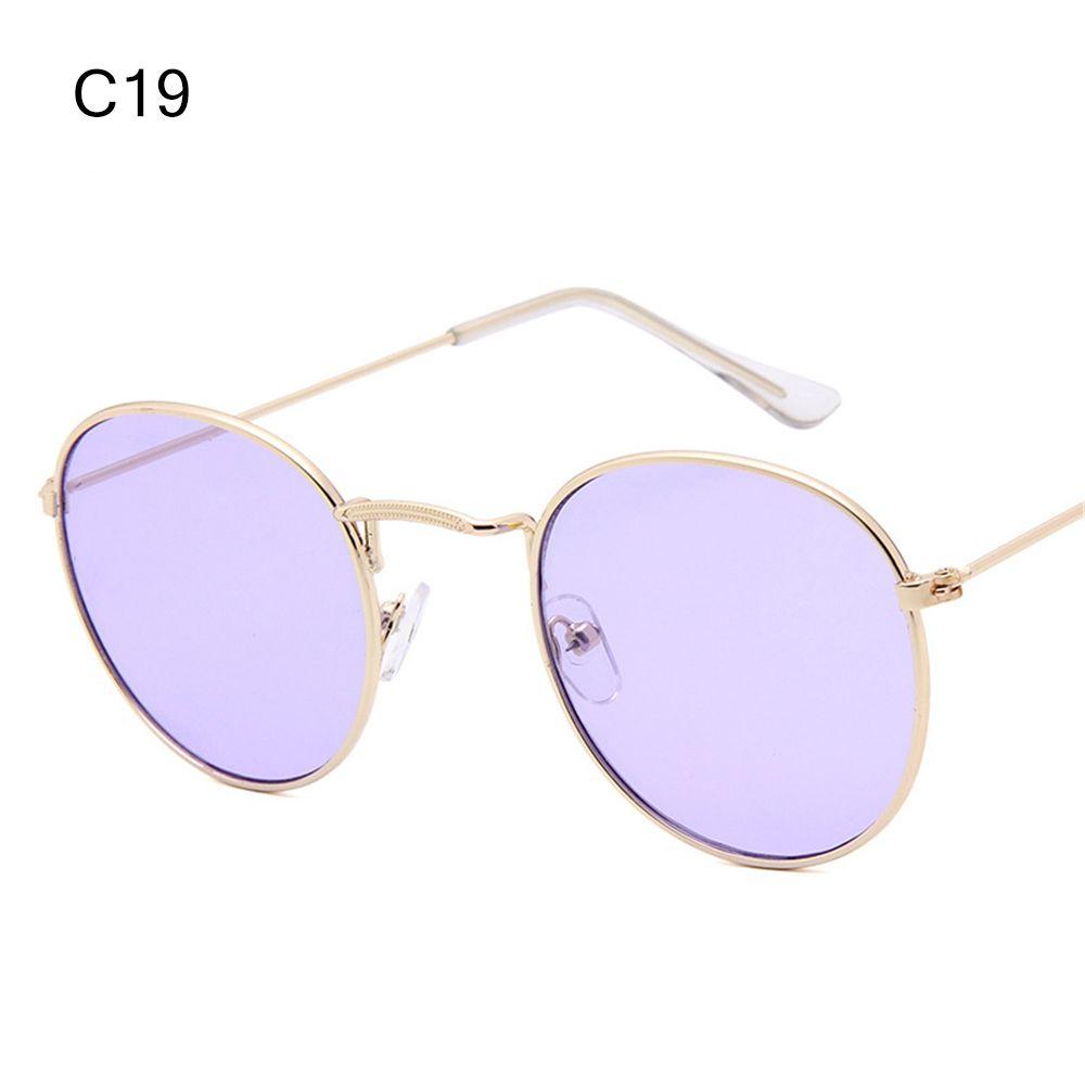 Vintage Round Sunglasses For Women Men Metal Frame Sun Glasses Retro Shades Uv Protection Summer Driving Goggles Eyewear
