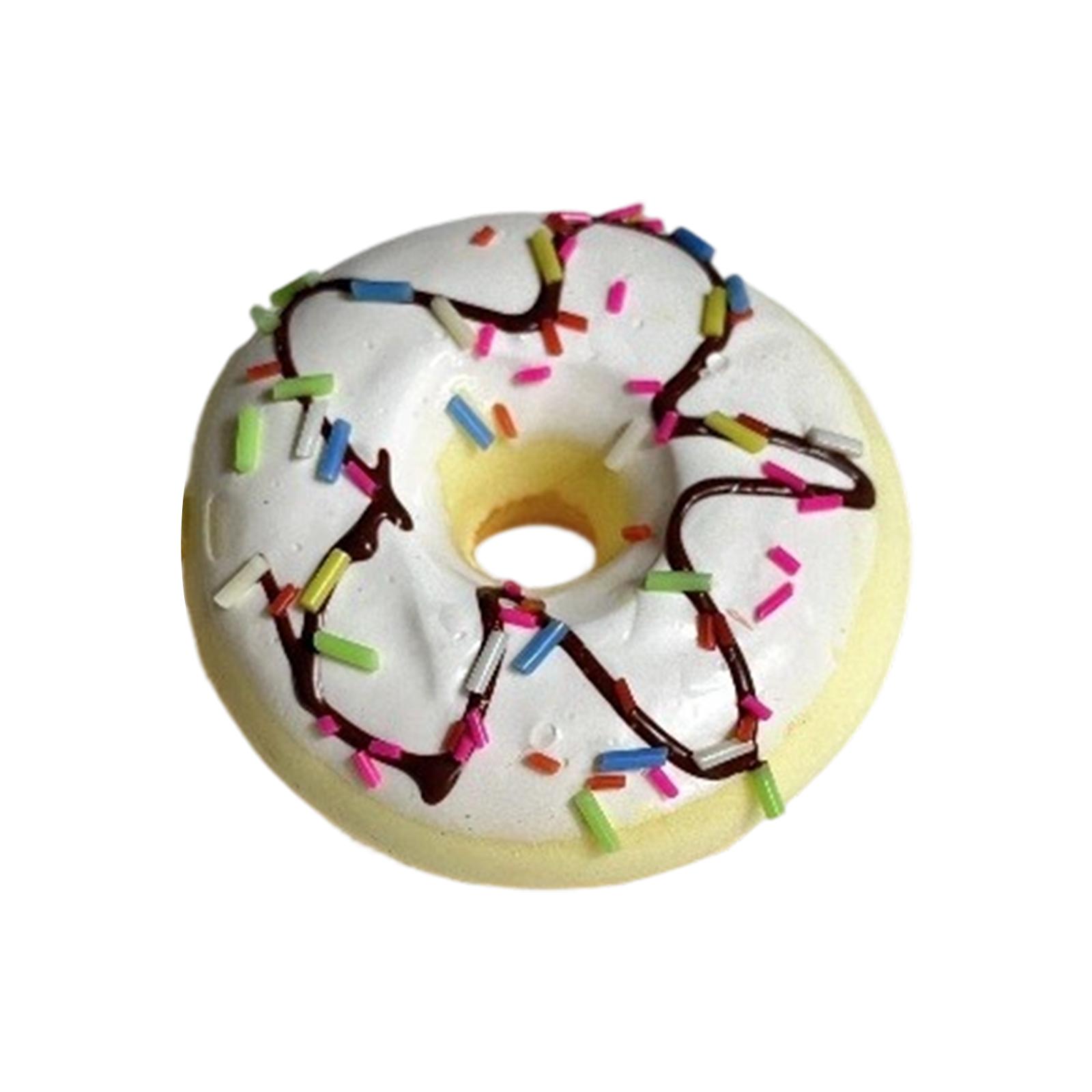 

Slow 6cm Donut PU Simulation Bread Stress Relief Toy One Size білий