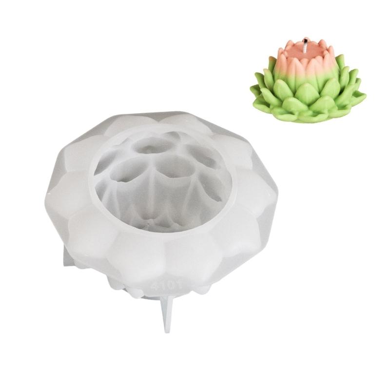 Flexible Silikonform, 3D-Blumenform, Kerzenformen, Duft-Aromatherapien, Herstellungsform, handgefertigte Desktop-Ornament-Form