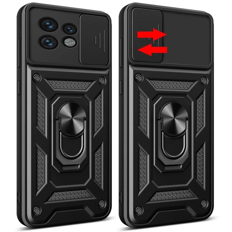 Etui Pancerne do Motorola Moto Edge 40 Neo 30 Fusion Ultra Osłona obiektywu Pierścień ochronny Magnetyczny uchwyt Biznes Pełna ochrona