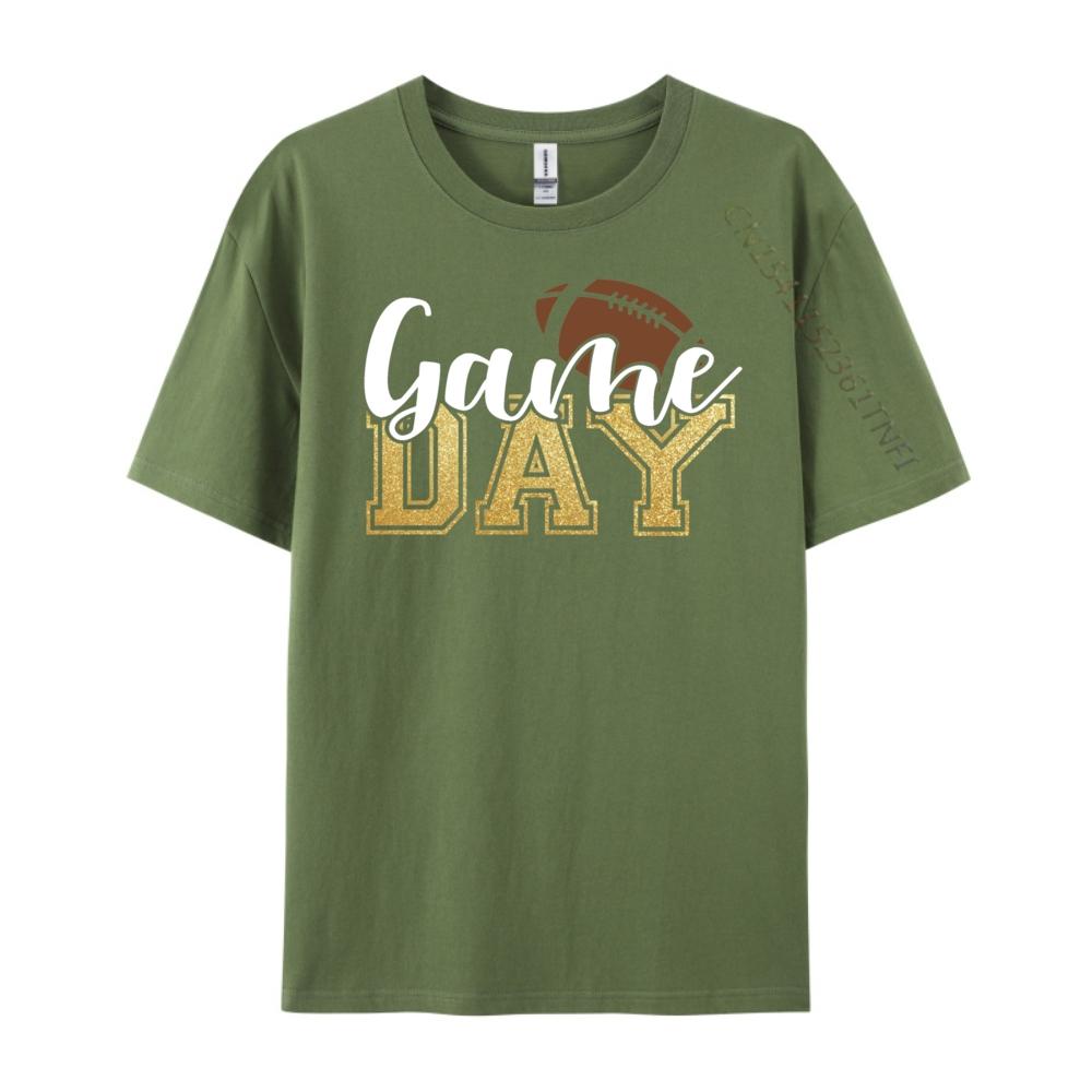 Football Game Day White T Shirt Men Christmas Tshirt Graphic Tee Original Mens TShirts Creative Classic