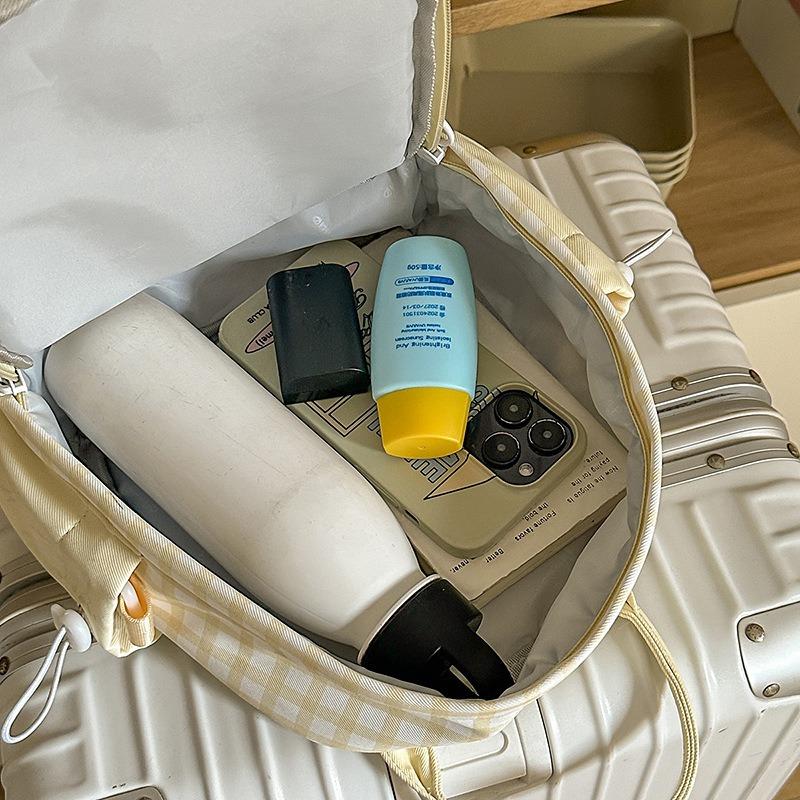 The New Schoolbag Is High-value, Fresh and Sweet Plaid, Lazy and Transparent, and a Girl's Mini Backpack.