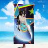space Cowboy cats dinosaur Abstract funny meme art Soft Beach Towels Quick Dry Pool Towel Travel Gym bathing Spa Camp sport Gift