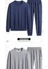 Unisex Spring & Autumn Casual Sports Set: Solid Color Round Neck Hoodie & Breathable Pants, Plus Size Loose Fit Two-Piece