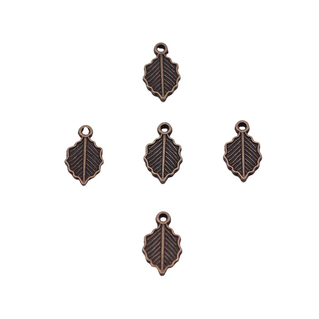 Filigree Leaf Charms Antique Alloy Pendants For Nature Inspired Jewelry