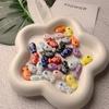 10Pcs Cute Painted Small Fish Beads Charms Ceramic Spacer Loose Beads For Jewelry Making Diy Bracelet Accessories