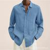 Nuova Camicia da Uomo Stampata a Maniche Lunghe Autunnale, Top alla Moda Versatili Casual
