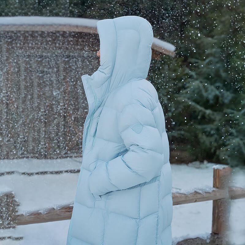 Tamboer Women's Long Hooded 90% Down Puffer Jacket